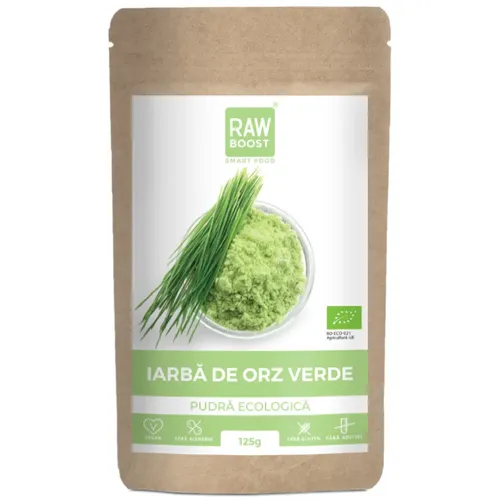 Iarbă de orz, Pudră Ecologică - detoxifică ficatul şi cursul sângelui,  125g
