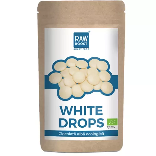 White Drops Ciocolată albă ecologică vegană, 90g
