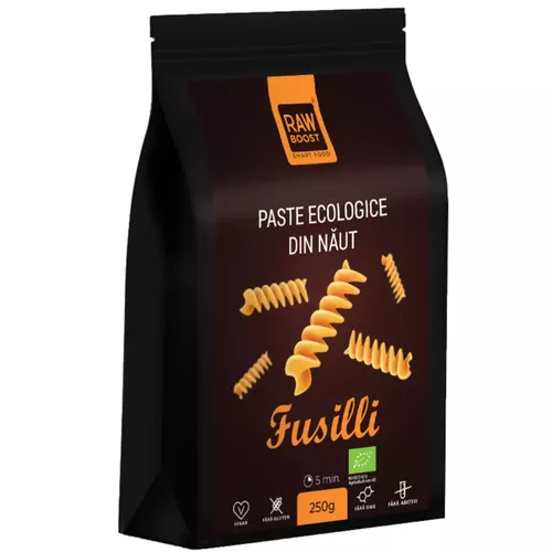 Paste ecologice Fusilli din Năut, Fără Gluten, 250g