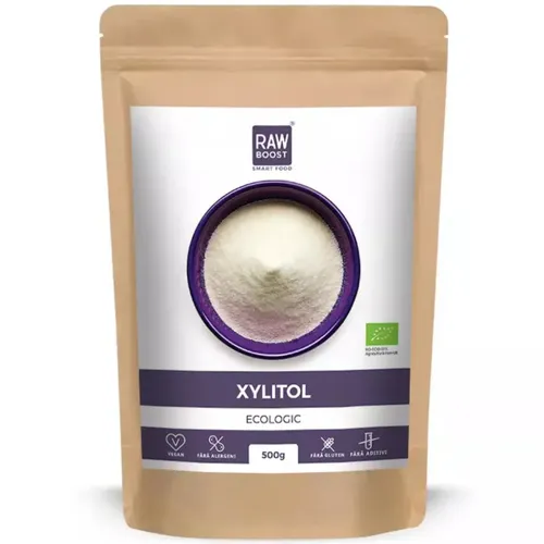 Xylitol organic - indulcitor natural, fara zahar si cu indice glicemic scazut, 500g | Rawboost