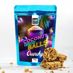 Coconut Disco Balls Crunchy (Biluțe crocante de cocos cu gust intens de susan)  | Rawboost