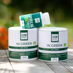 Pachet DETOXIFIANT - In Green, mix verde antibalonare + CADOU Flacon Spirulină 120 tablete ecologice 