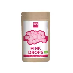 Pink Drops Ciocolată roz ecologică, 90g | Rawboost