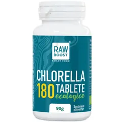 Chlorella tablete eco -  proprietăți de detoxifiere, flacon 180tb - 90g 