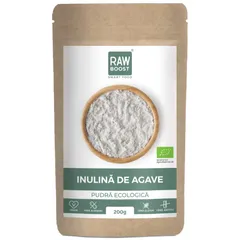 Inulină de Agave pudră ecologică - prebiotic și ajutor în controlul glicemiei, 200g