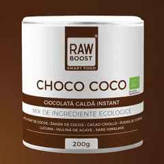 Choco Coco, ciocolată caldă organică - un deliciu curat pentru toată familia  200g, 8 porții