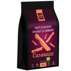 Paste ECO Casarecce din Năut cu Turmeric, Fără Gluten, 250g | Rawboost